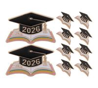 NAMOARLY Recuerdos de Graduación 2026 Conjunto de 10 Broches de Birrete y Libro en Esmalte para Ceremonia de Graduación, Decoración Ligera y Versátil para Bolsas y Sombreros