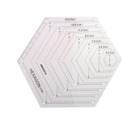 NAMOARLY Regla Accesorios de Costura Hexagonal de Acrílico de Patchwork Escala Precisa y Fácil de Leer para Bordado y Confección de Manualidades