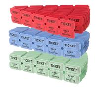 NAMOARLY Rollos de Boletos de Rifa 400 Piezas Papel Resistente para Sorteos y Subastas en Fiestas Eventos Carnavaes Colores Vibrantes