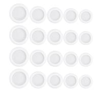 NAMOARLY Tapones de Plástico Blancos para Fácil Instalación Diseño de Múltiples Tamaños 20 para Proteger Cajas de y Cubrir Agujeros Base de Huchas