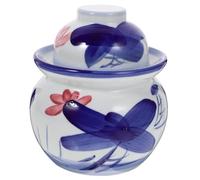 NAMOARLY Tarro Almacenamiento Sellado de Cerámica para Encurtidos con Tapa Hermética y Boca Ancha, Adecuado para Fermentación Casera de Verduras y Pepinillos