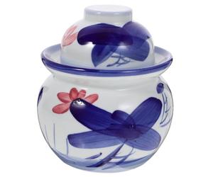 NAMOARLY Tarro Almacenamiento Sellado de Cerámica para Encurtidos con Tapa Hermética y Boca Ancha, Adecuado para Fermentación Casera de Verduras y Pepinillos