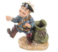 NAMOARLY Tarro Pirata de Resina para Palillos de Dientes Decorativo