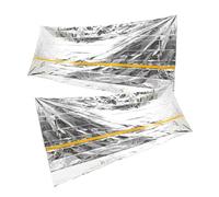 NAMOARLY Tienda de Refugio de Emergencia Desechable Tubular 2 Piezas Plateado Resistente al Agua y Viento para Camping Senderismo Protección Sos Exterior