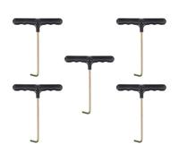 NAMOARLY Tiradores de Cordones para Zapatos y Patines, 5 Unidades Portátiles de Hierro y Plástico, Herramienta Práctica para Uso Cotidiano y Deportivo