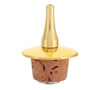 NAMOARLY Vertedor de Botellas de Licor Material Metal y Madera con Base de Corcho Dorado, Vertedor Cómodo y Fácil de Verter para Bar o Restaurante