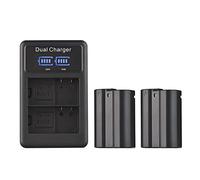 Namolit EN-EL15 Kit de batería y cargador 2 baterías 7,4 V 2550 mAh + 1 batería LED2-EL15 cargador para cámara de doble canal puerto USB pantalla LED reemplazo para Nikon Z6 Z7