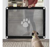 Namsan Barrera de Seguridad para Perros, Gateras para Perros, Instalación Fácil Bloqueable Vallas de Coche para Perros- Negro (80 x100 cm)