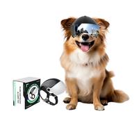 NAMSAN Casco de moto para perros con gafas de protección UV para perros pequeños con visera (sin remaches), lentes plateadas