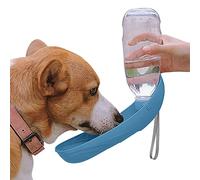 NAMSAN Dog Drinking Bottle 550ML Accesorios de Playa para Perros y Gatos Bebedero Plegable Fácil de Transportar para Actividades al Aire Libre - Azul