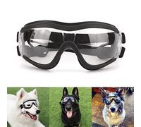 Namsan Gafas de sol para perros - Ajustables, impermeables, cortavientos - Gafas de protección para perros de tamaño mediano/grande - Transparente