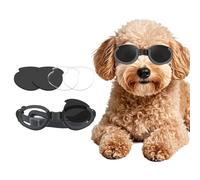 NAMSAN Gafas de sol para perros con lentes intercambiables (negro + transparente)