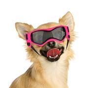 NAMSAN Gafas de Sol para Perros Pequeños, Lentes Moto, Fácil de Poner, Prevenir los Rayos Ultravioleta - Rosa