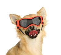 NAMSAN Gafas de Sol para Perros Pequeños, Lentes para Moto, Fácil de Poner, Prevenir los Rayos Ultravioleta - Naranja