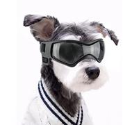 NAMSAN Gafas de Sol para Perros Protección para Los Ojos Anti-Ultravioleta Correa Elástica Ajustable Gafas para Perros - Negro