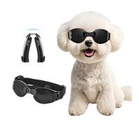 NAMSAN Gafas de sol plegables para perros, resistentes al agua, a prueba de viento, para perros medianos/grandes, color negro
