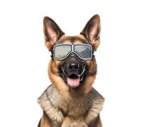 NAMSAN Gafas para perros con protección UV, resistente al viento, a prueba de polvo, con correa ajustable, para perros medianos y grandes, color plateado