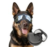 Namsan Gafas para Perros Grandes, hocico Ancho y Marco Suave, Lentes de Sol tácticos para Perros de Raza Mediana a Grande, protección Ocular Anti-UV, Resistente al Viento, al Polvo, Ajustables, Color