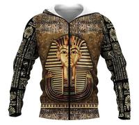 Namufeitrade Dioses del Antiguo Egipto 3D Impreso Moda Hombres Sudadera con Capucha Unisex Streetwear Casual Cremallera Chaqueta Pullover Tops