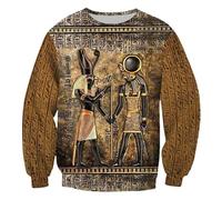 Namufeitrade Dioses del Antiguo Egipto 3D Impreso Moda Hombres Sudadera con Capucha Unisex Streetwear Casual Cremallera Chaqueta Pullover Tops