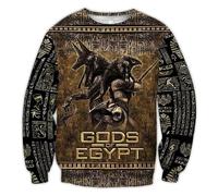 Namufeitrade Dioses del Antiguo Egipto 3D Impreso Moda Hombres Sudadera con Capucha Unisex Streetwear Casual Cremallera Chaqueta Pullover Tops
