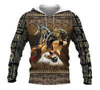 Namufeitrade Dioses del Antiguo Egipto 3D Impreso Moda Hombres Sudadera con Capucha Unisex Streetwear Casual Cremallera Chaqueta Pullover Tops