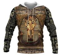 Namufeitrade Dioses del Antiguo Egipto 3D Impreso Moda Hombres Sudadera con Capucha Unisex Streetwear Casual Cremallera Chaqueta Pullover Tops