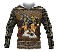 Namufeitrade Dioses del Antiguo Egipto 3D Impreso Moda Hombres Sudadera con Capucha Unisex Streetwear Casual Cremallera Chaqueta Pullover Tops