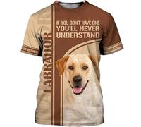 Namufeitrade El hogar es Donde está mi Perro Camisetas Labrador Camisetas Impresas en 3D Camisetas Unisex con Divertidos Estampados de Perros