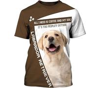 Namufeitrade El hogar es Donde está mi Perro Camisetas Labrador Camisetas Impresas en 3D Camisetas Unisex con Divertidos Estampados de Perros