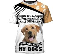 Namufeitrade El hogar es Donde está mi Perro Camisetas Labrador Camisetas Impresas en 3D Camisetas Unisex con Divertidos Estampados de Perros