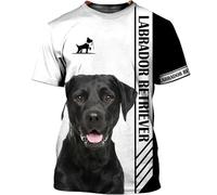 Namufeitrade El hogar es Donde está mi Perro Camisetas Labrador Camisetas Impresas en 3D Camisetas Unisex con Divertidos Estampados de Perros