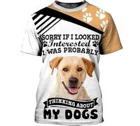 Namufeitrade El hogar es Donde está mi Perro Camisetas Labrador Camisetas Impresas en 3D Camisetas Unisex con Divertidos Estampados de Perros