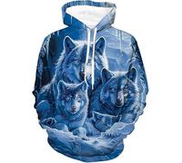 Namufeitrade Jesús/Lobo/Tigre Impresión 3D Mujeres/Hombres Sudaderas con Capucha Sudadera con Capucha Novedad Pullover Suéter Top