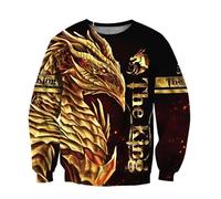 Namufeitrade Otoño Moda Sudadera con Capucha Hermoso Dragón Tatoo 3D Impreso Unisex Cremallera Chaqueta Pullover Casual Harajuku Streetwear