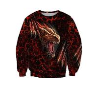 Namufeitrade Otoño Moda Sudadera con Capucha Hermoso Dragón Tatoo 3D Impreso Unisex Cremallera Chaqueta Pullover Casual Harajuku Streetwear