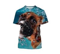 Namufeitrade Pug Perro Impresión 3D Camiseta para Mujeres Hombres Pug Perro Mamá Papá Amor Mascota Cachorro Camiseta Cool Streetwear