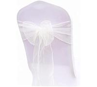 Namvo, 10 lazos de organza para sillas anchas, anchas, para bodas, eventos, decoración