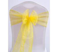 Namvo 10 Lazos de Organza para sillas de Bodas, Fiestas y cumpleaños