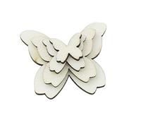 Namvo 100pcs Mariposa de Madera del tamaño Mezclado de los Recortes del Arte del Regalo del Adorno del Arte del Ornamento de la Etiqueta para DIY
