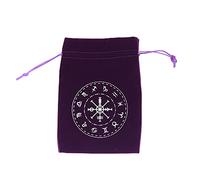 Namvo 1Pcs Tarot Bolsa de Almacenamiento Bolsa de cordón 13 x 18 cm, Terciopelo Grueso Bolsas de Regalo símbolo Bordado joyería Cristal Bolsas de protección Tarjeta Juego de Tablero 12 constelación