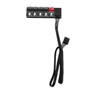 Namvo 2 adaptadores de Controlador de Velocidad Divisor de concentrador de Ventilador PWM de 5 Puertos para Ventilador de PC Conectores de Ventilador de refrigeración PWM de 4 Pines para gestión