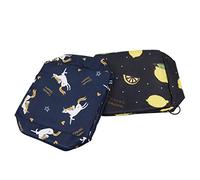 Namvo - 2 mini bolsas para toallas sanitarias, impermeables, bolsa para toallas menstruales, bolsa con cremallera, bolsa
