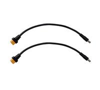 Namvo 2 paquetes de cables adaptadores XT60, conector de bola hembra XT60 a cable de alimentación CC macho de 5,5 mm x 2,1 mm para alimentación de monitor