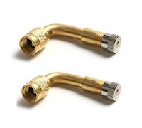 Namvo 2 Piezas Extensores de Válvula,Adaptador de Extensión de Válvula de Neumático,Válvula de Motocicleta de Coche,Barra de Extensión de Válvula de Latón de 90 Grados