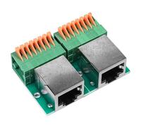 Namvo 2 uds. Abrazadera de Conector Ethernet RJ45 RJ45 8P8C Hembra a Conector Adaptador de 8 Pines Conector de Interfaz de Red sin Soldadura RJ45 con PCB