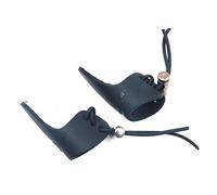 Namvo 2 unidades de dedo de tiro con arco, pestaña de cuero, anillo para el pulgar, flecha, guante para dedos, almohadilla para la caza, arco largo, tiro con arco, color negro