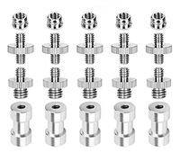 Namvo 20 Piezas 1/4 a 1/4 Tornillo 1/4 a 3/8 Adaptador de Rosca de trípode Adaptador de Rosca de trípode para trípode de cámara Soporte de luz monopié
