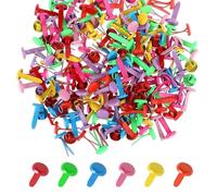 Namvo 200 Piezas de Pasador de botón de Papel, Pasador de chaveta Multicolor, álbum de Recortes Circular, Pasador de chaveta para Manualidades de Papel, álbum de Recortes de Estampado, Suministro