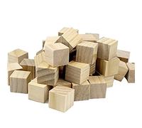 Namvo 24PCS Cubos de Madera - 30mm- Bloques Cuadrados de Madera para la fabricación de Rompecabezas, artesanías y proyectos de Bricolaje